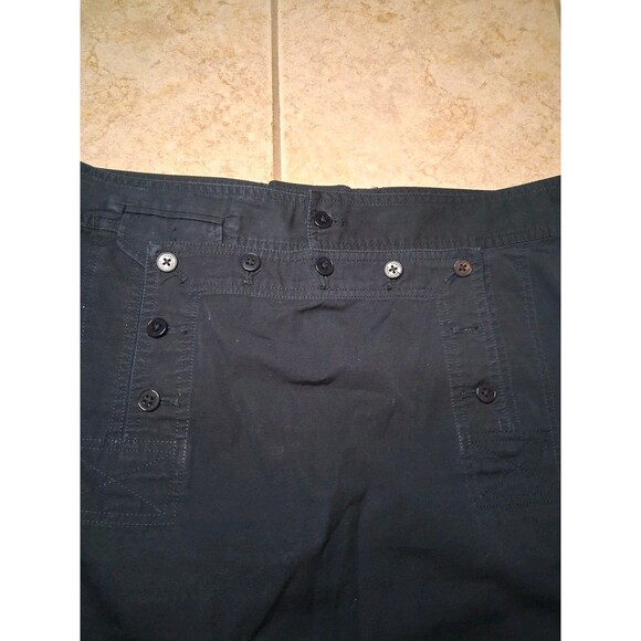 Ralph Lauren Navy Mini Skirt Nautical Corset Tie Back Skirt Size 14 - Picture 3 of 4